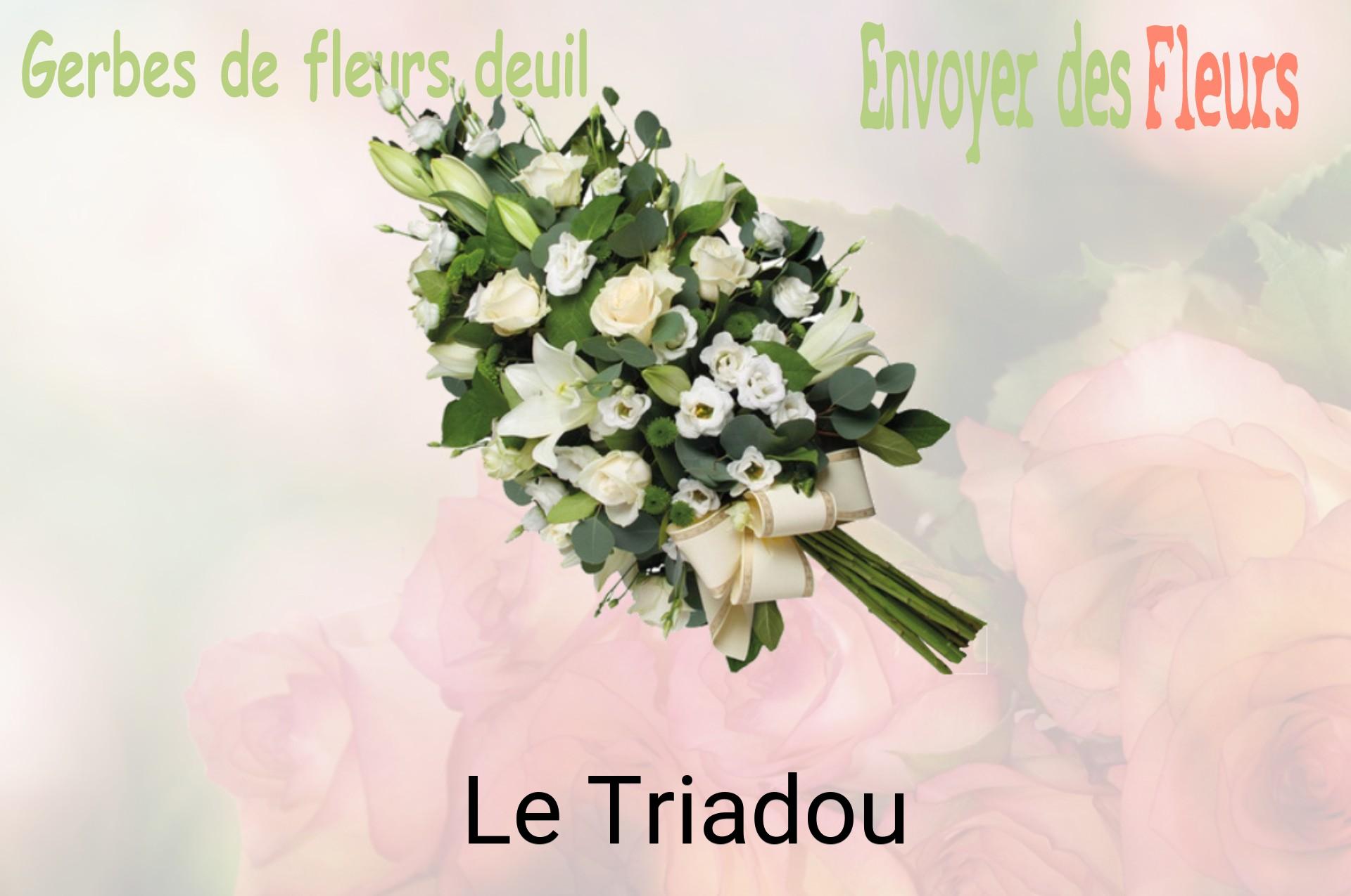 Gerbe de fleurs de deuil livrée à Le Triadou